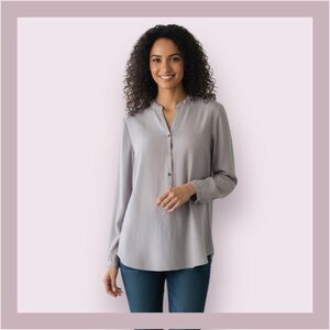 Bellatrix Grey Lavender Long Sleeve Top Size S